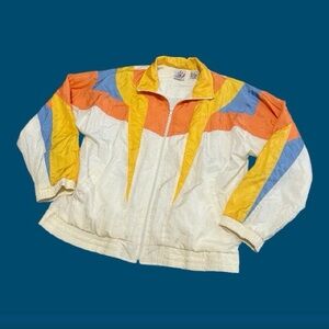 Vintage Olympic color blocked sports windbreaker size women’s L